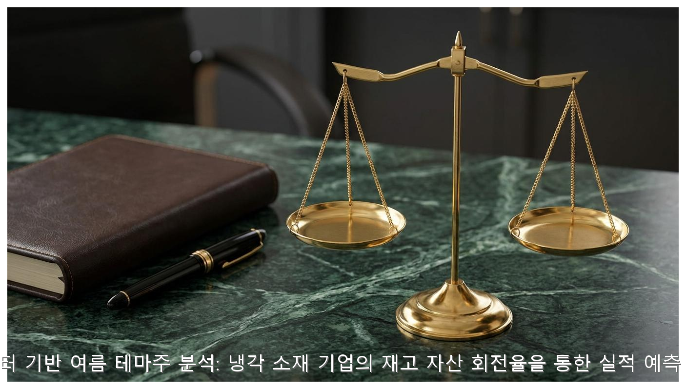 데이터 기반 여름 테마주 분석: 냉각 소재 기업의 재고 자산 회전율을 통한 실적 예측 전략 핵심 안내 및 분석 인포그래픽 (5)