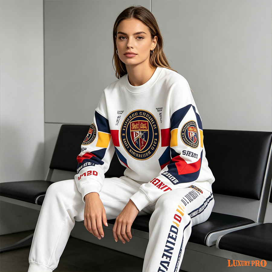 AOP Universal Round Neck Sweatshirt + Universal Sweatpants Set