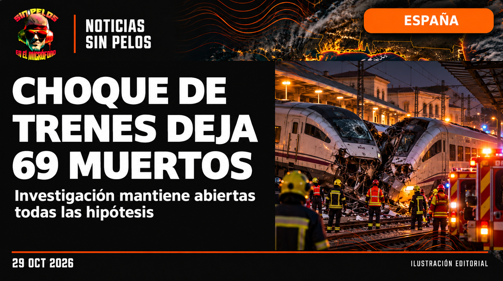 Choque de trenes en España deja 69 muertos; investigación sigue abierta