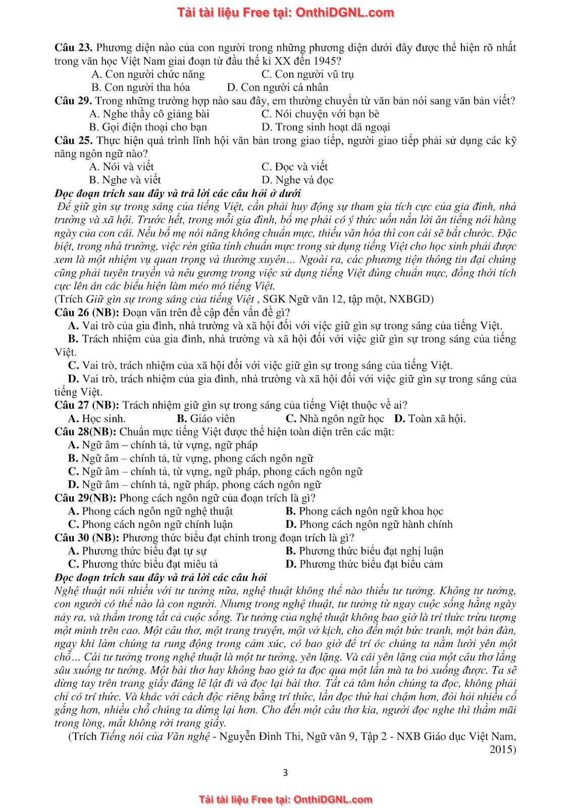 39 Đề ôn HSA - ĐỊnh tính