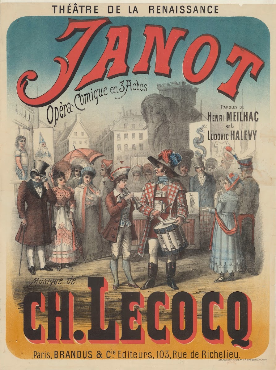 ThéÂTre De La Renaissance Janot OpéRa Comique En Trois Actes 1881