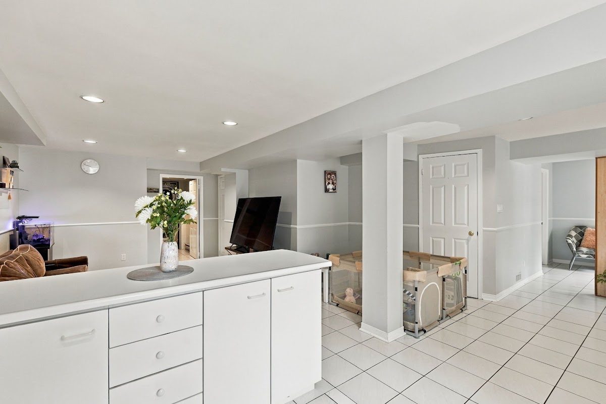 The lower level kitchen