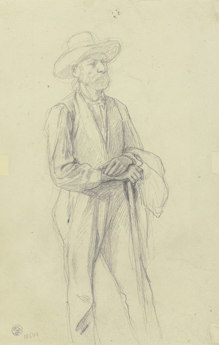 Peasant with hat and walking stick