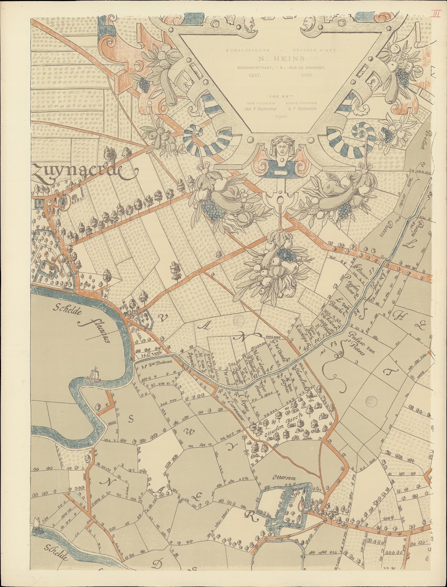 Maps of Ghent drawn in 1619 by surveyor Jacq Horenbault Pl12 1900