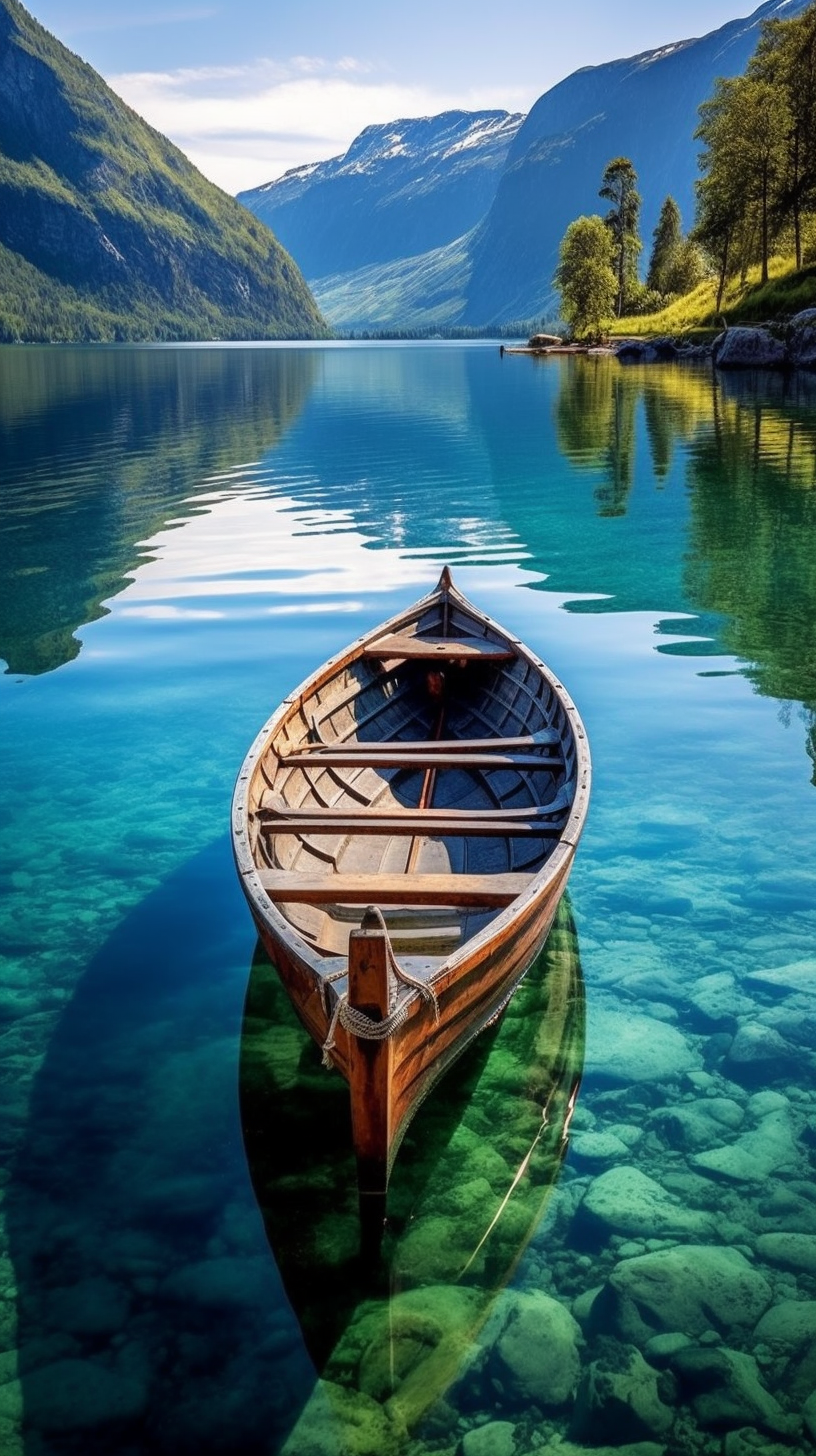 Nature Lake Boat Picture