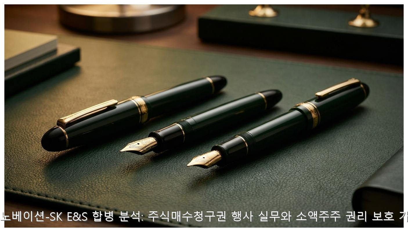 SK이노베이션-SK E&S 합병 분석: 주식매수청구권 행사 실무와 소액주주 권리 보호 가이드 핵심 안내 및 분석 인포그래픽 (6)