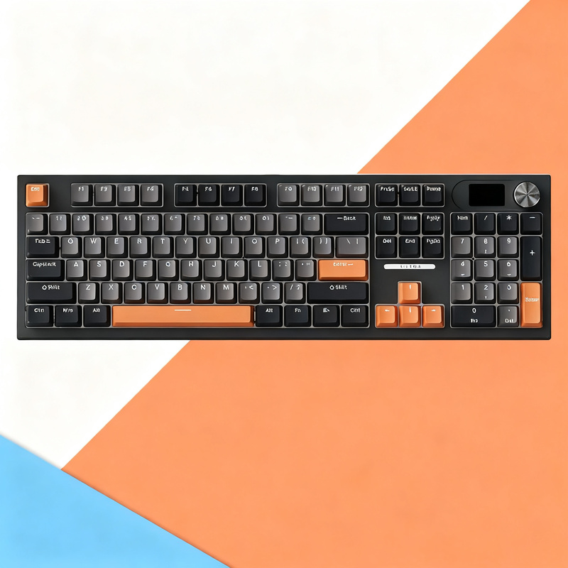 Wired gaming keyboard with mechanical switches