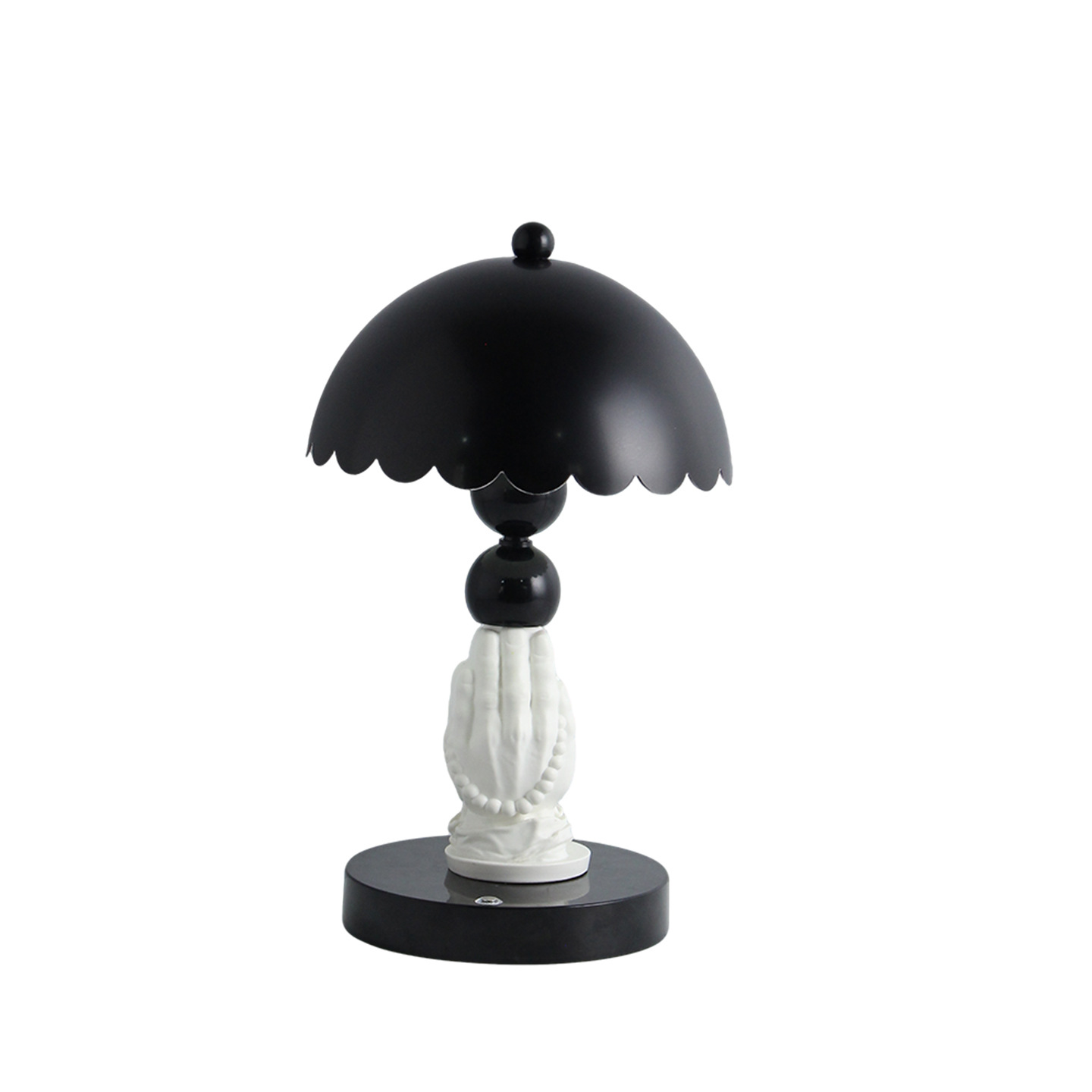 Table lamp with hands motif, vintage style