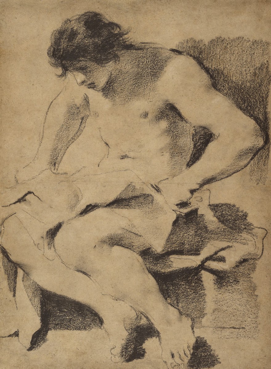 Study of a Seated Young Man 1619