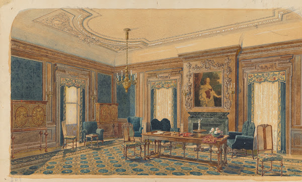 Sketch Of Interior Design Before 1918