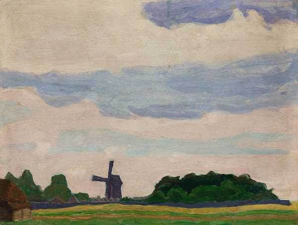 Landscape with a windmill