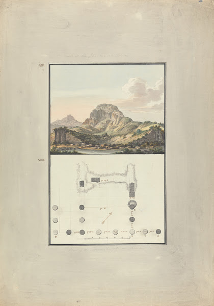 View of the Theater and Plan of the Ionic Temple at Sardis ca 1750