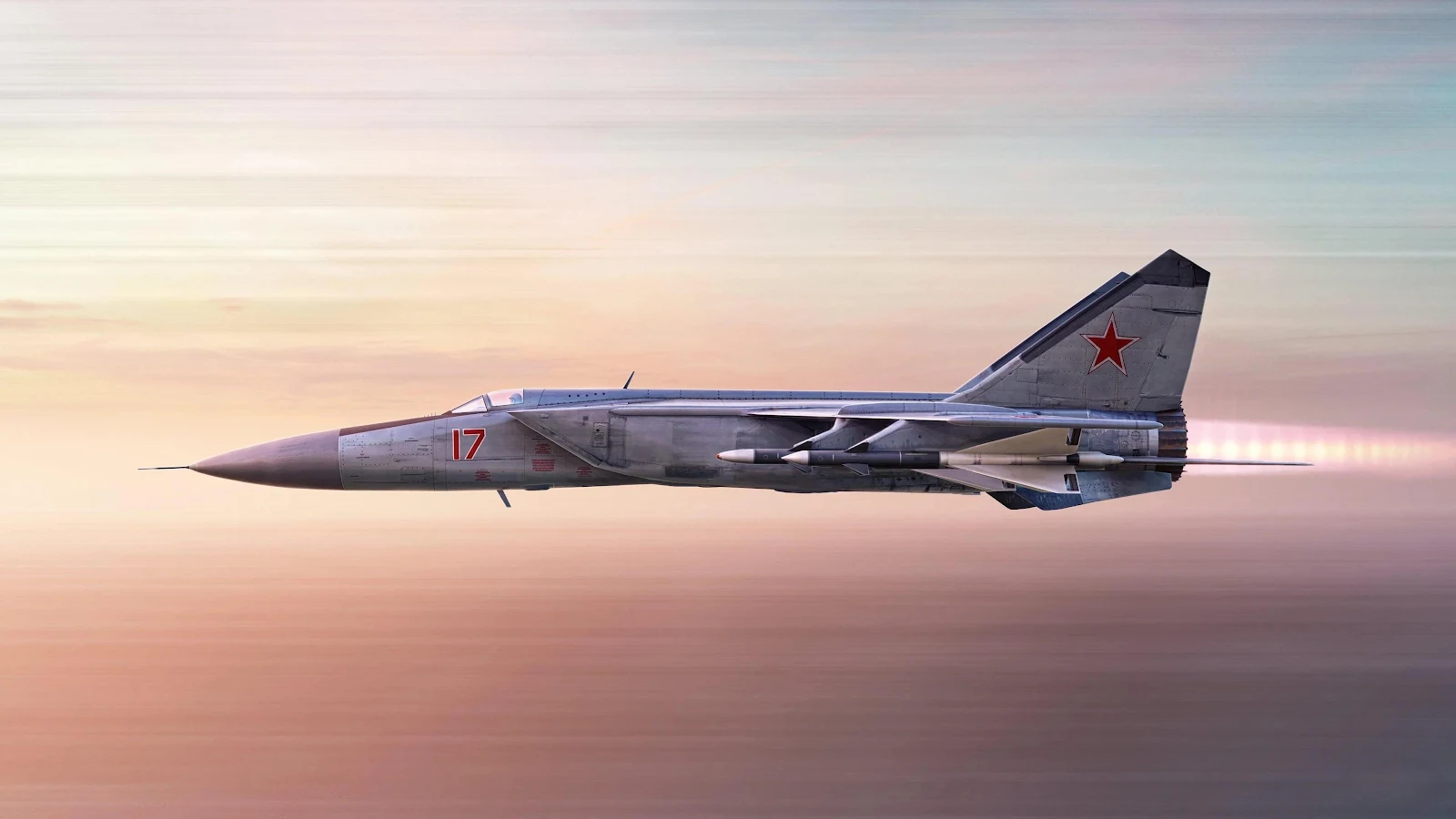 MiG-25 Foxbat In Flight - 3D Digital Art 4K Wallpaper (3840x2160)