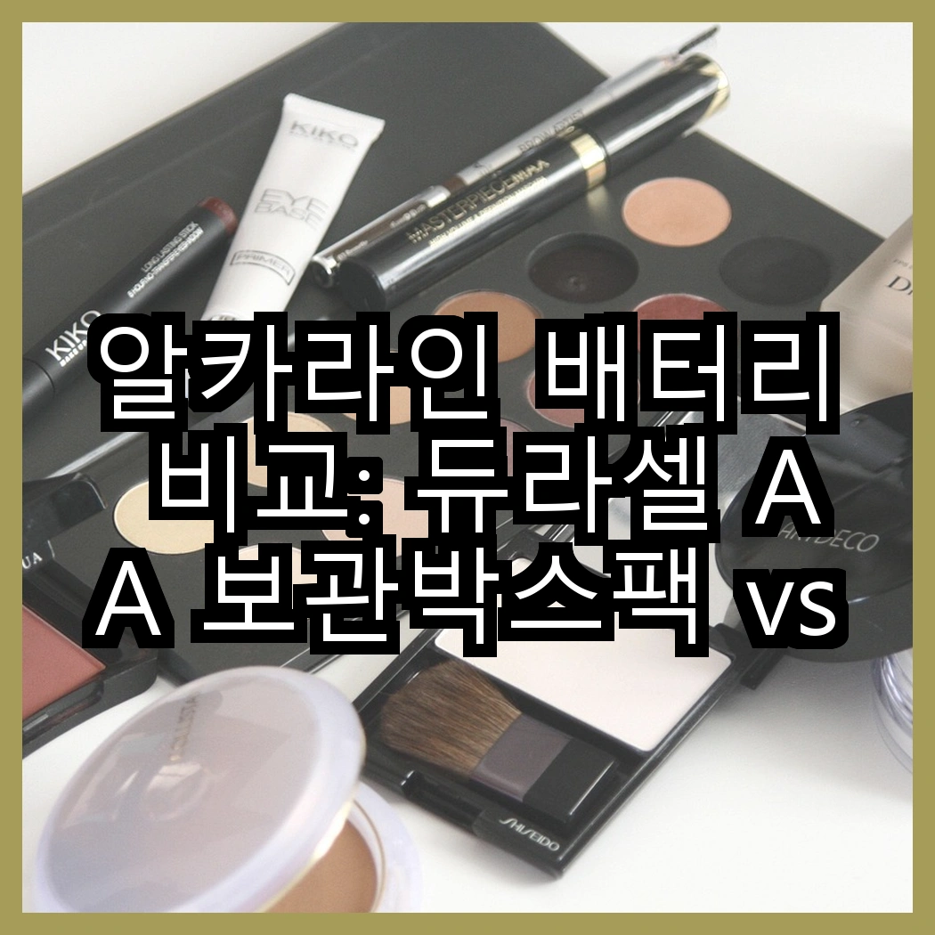 알카라인 배터리 비교: 듀라셀 AA 보관박스팩 vs 벡셀 AAA, 어떤 선택이 더 나을까? 썸네일