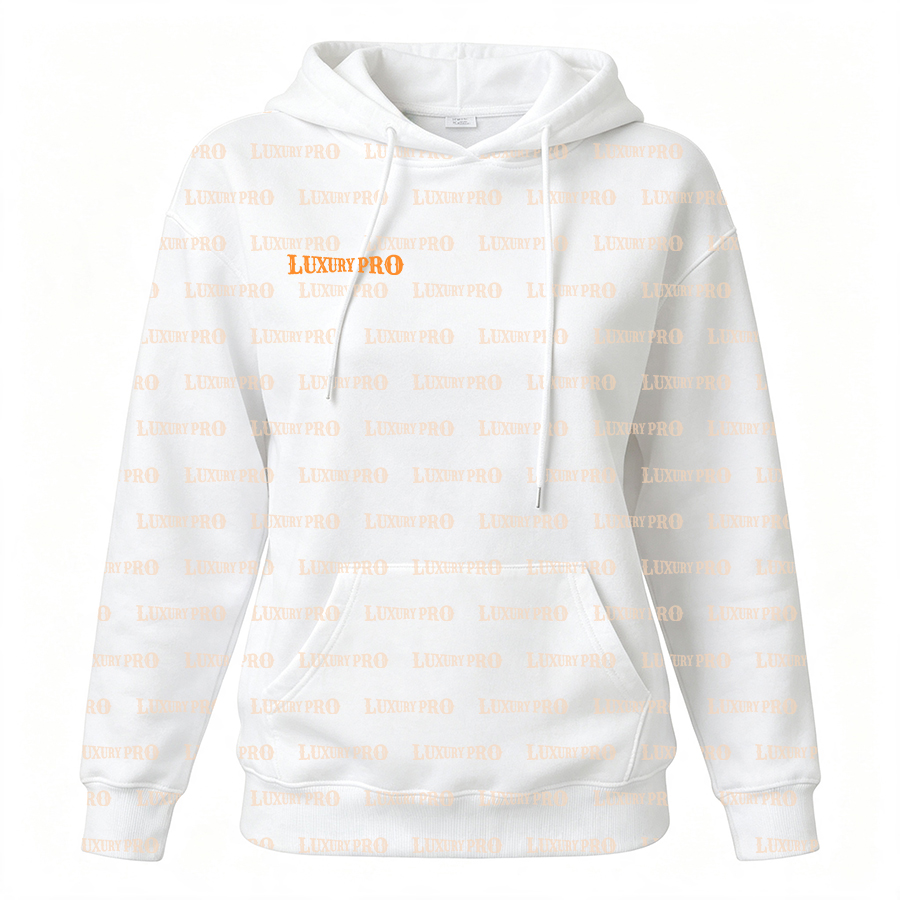 AOP Popcorn Texture Hoodie with Pocket
