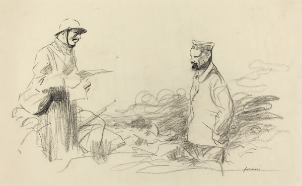Poilu Acknowledging German Soldier II probably 1918