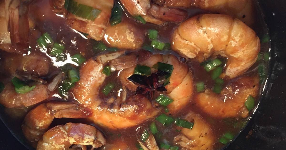 Tôm rim vị hồi