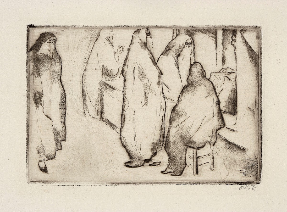 Arabische Frauen und der Kaufmann 1912