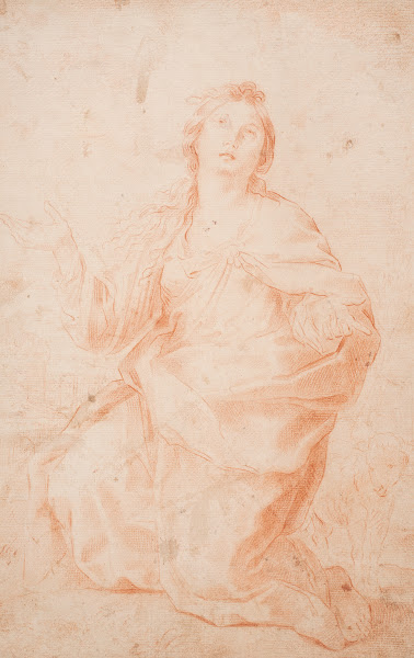 Den hellige Agnes knælende 1671  1738