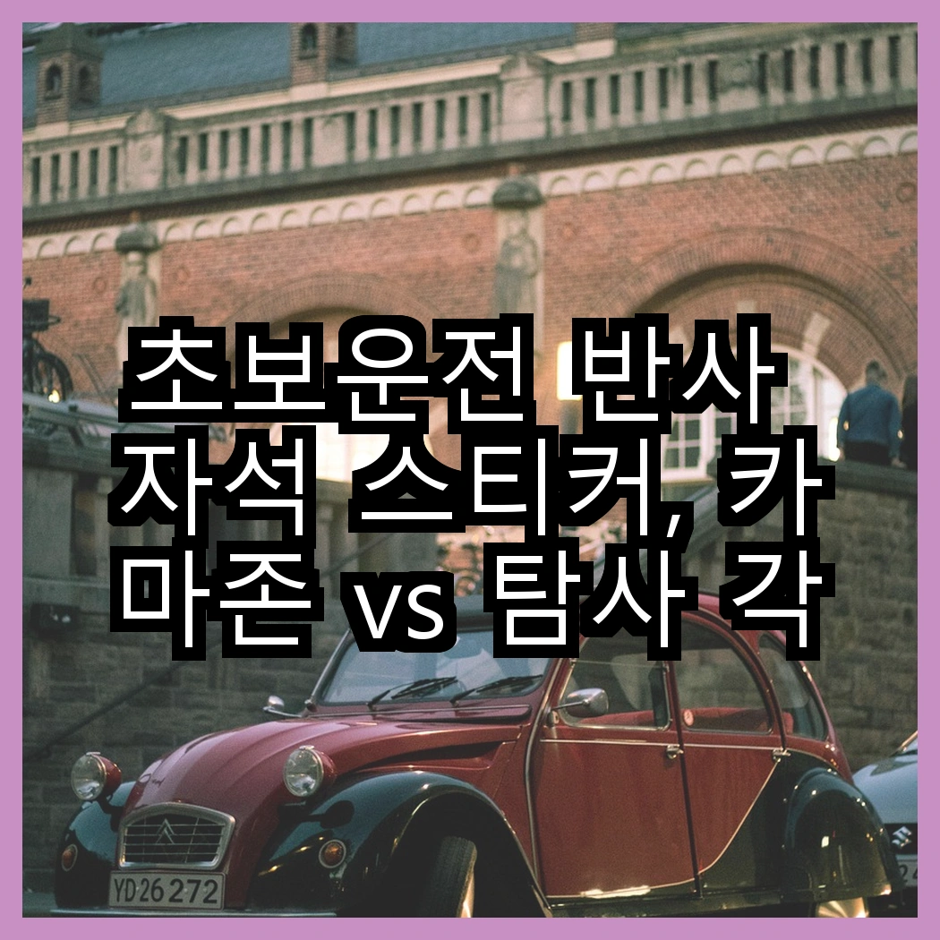 초보운전 반사 자석 스티커, 카마존 vs 탐사 각기 다른 매력! 어떤 선택이 필요할까요? 썸네일