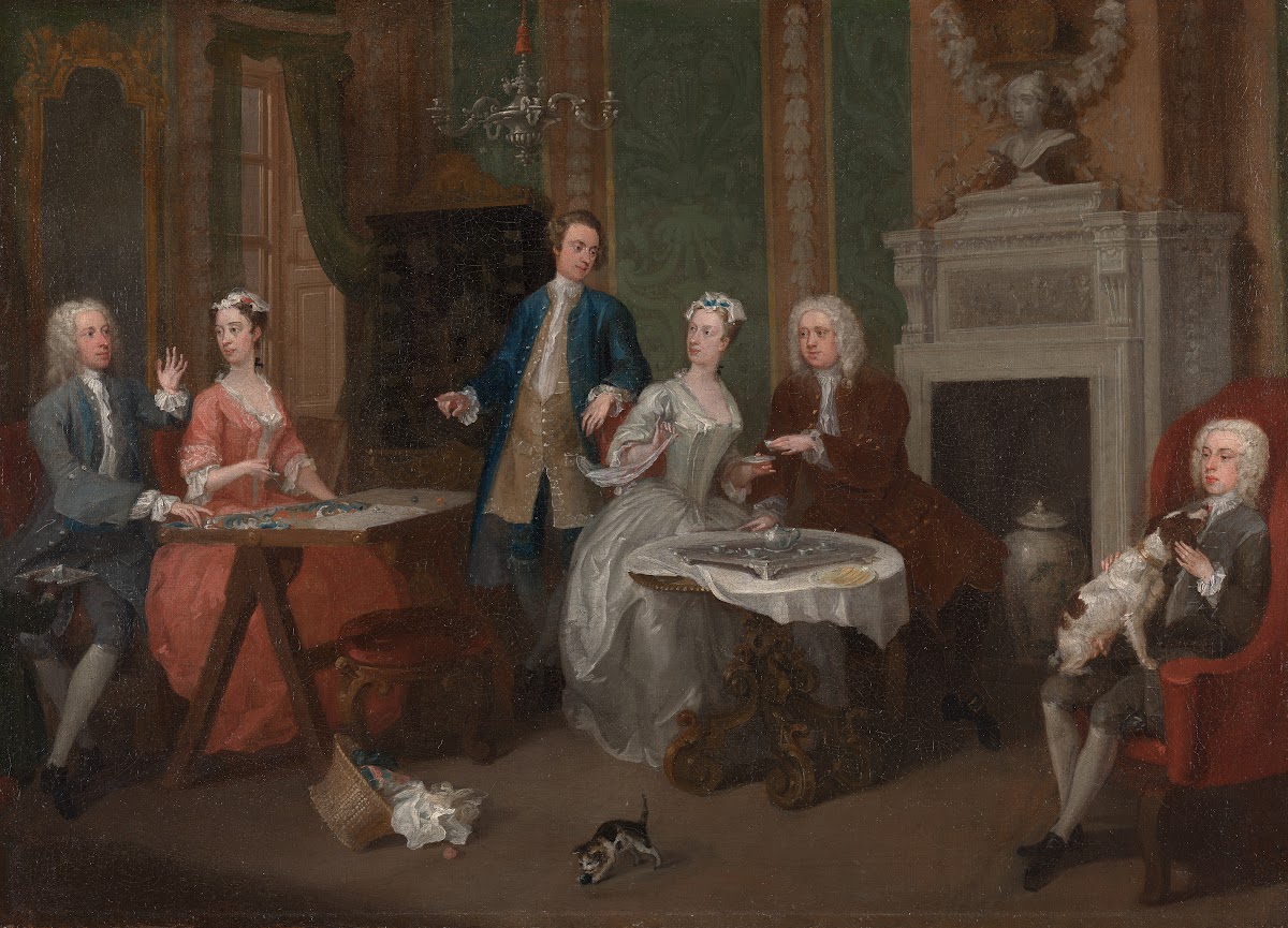 The Family of John 2nd Duke of Montagu and an Attendant between 1730 and 1735