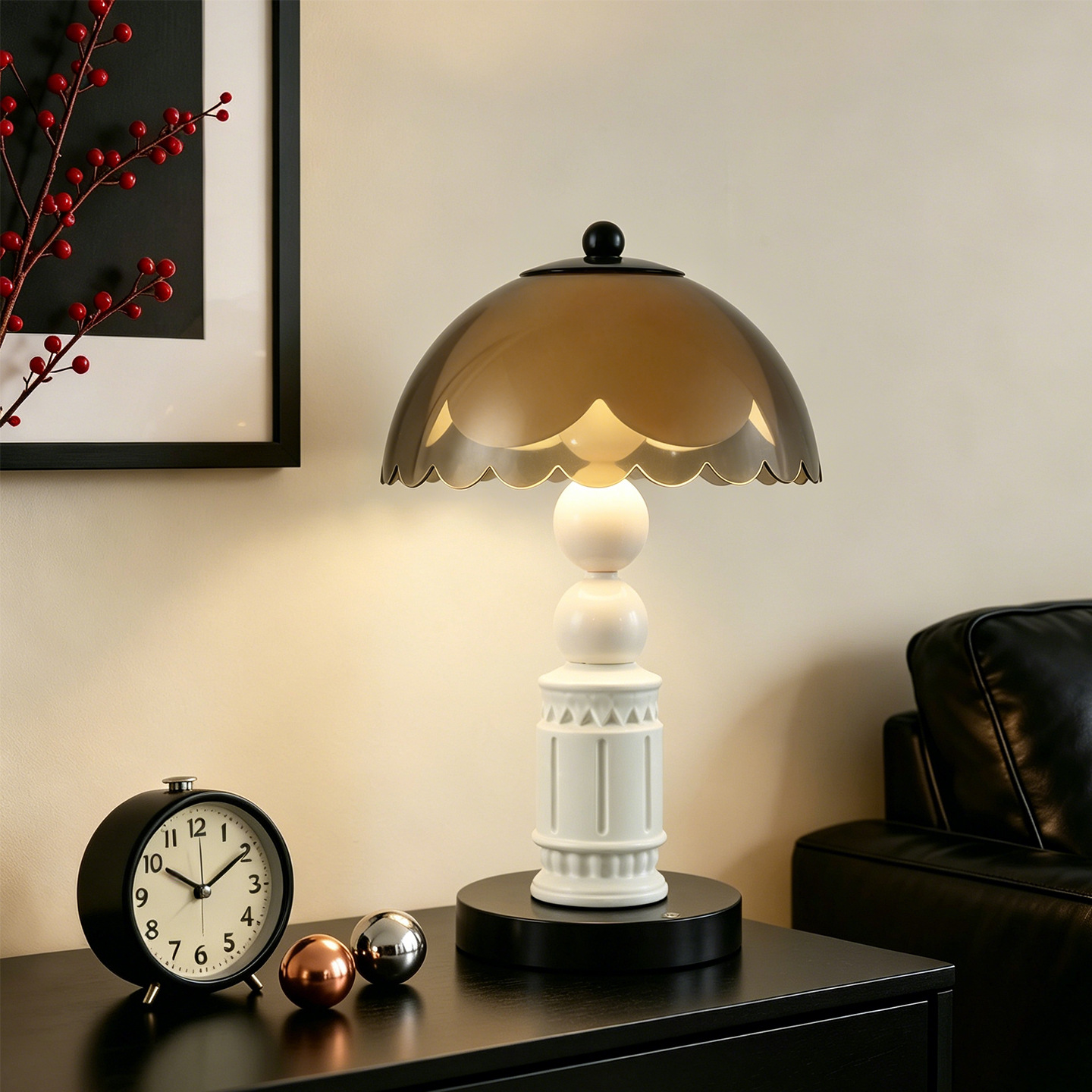 European Column Table Lamp made of ABS