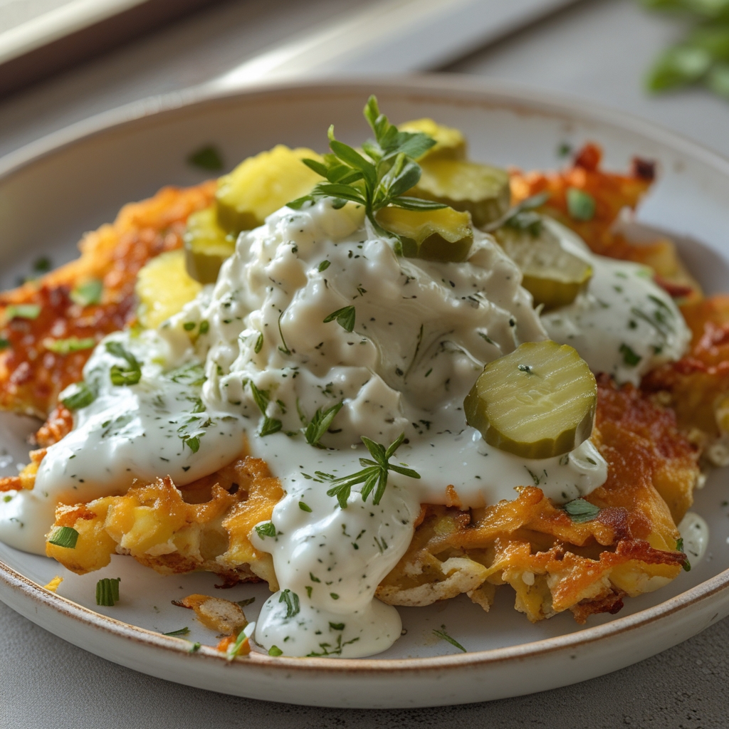 Healthy Dill Pickle Cottage Cheese Ranch Recipe for an Easy, Protein-Packed Snack finished