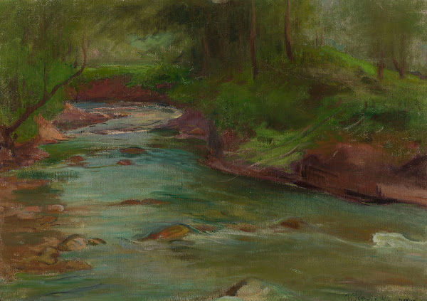 Mountain stream  in the Tatra Mountains below Mt Nosal 1905