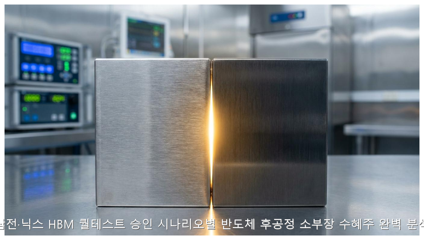 삼전·닉스 HBM 퀄테스트 승인 시나리오별 반도체 후공정 소부장 수혜주 완벽 분석 핵심 안내 및 분석 인포그래픽 (6)