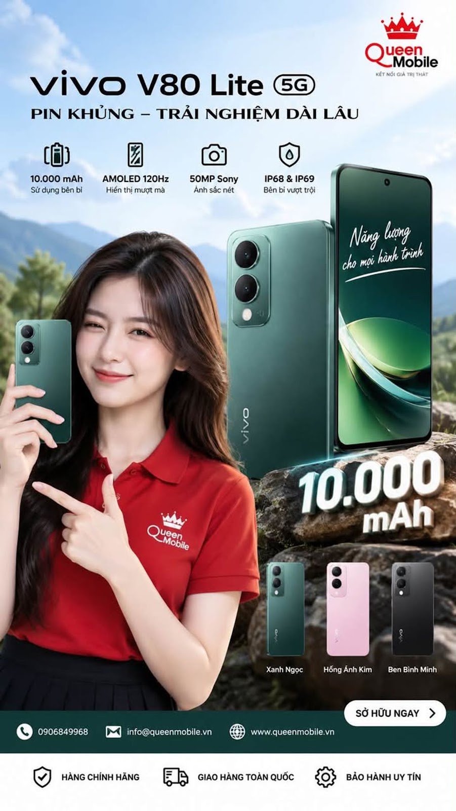 Vivo V80 Lite 5G ra mắt với pin 10.000 mAh, màn hình AMOLED 120Hz và camera Sony 50MP #Vivo #VivoV80Lite5G #VivoV80Lite #Pin10000mAh #BlueVolt #Dimensity7300e #Android16 #OriginOS6