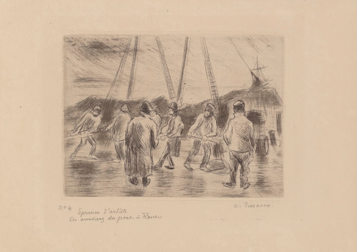 Les ouvriers du port à Rouen 1887