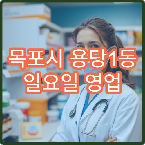 목포시 용당1동 일요일 영업 약국 항생제·안과 처방 조제 가능