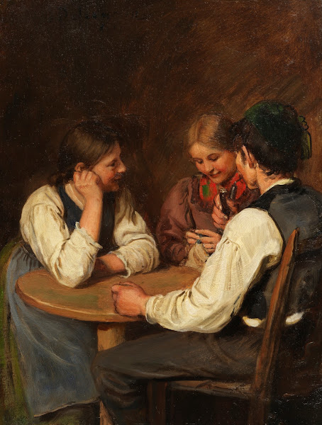 Bäuerliche Genreszene 1890