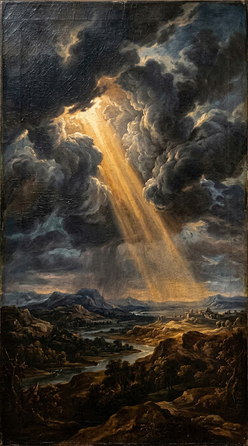 Moody Renaissance Oil Painting Cloudscape Background - Free mobile Wallpaper