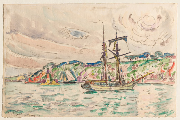 Ships near the Trieux River 1925
