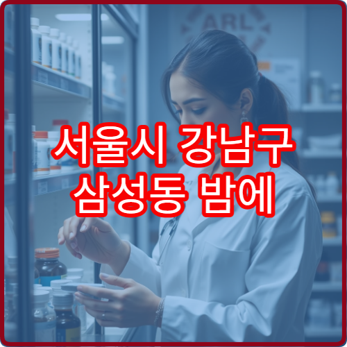 서울시 강남구 삼성동 밤에 문 여는 야간 약국 응급 대비