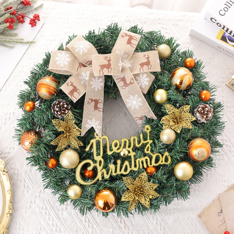 Christmas wreath made of PVC, optionally with lighting