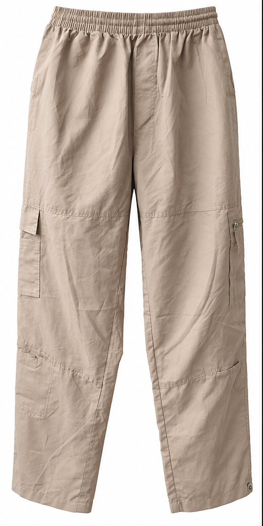 Barbati - Pantaloni Wudi kaki cu talie elastică XXL