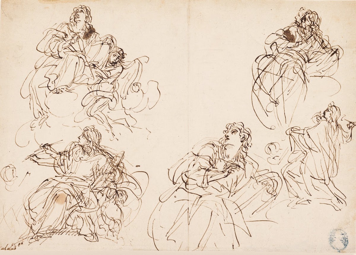 Studies of Saint John the Evangelist and Saint Matthew 17th century