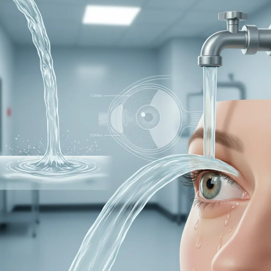 Mengapa air eyewash harus mengalir dengan tekanan rendah