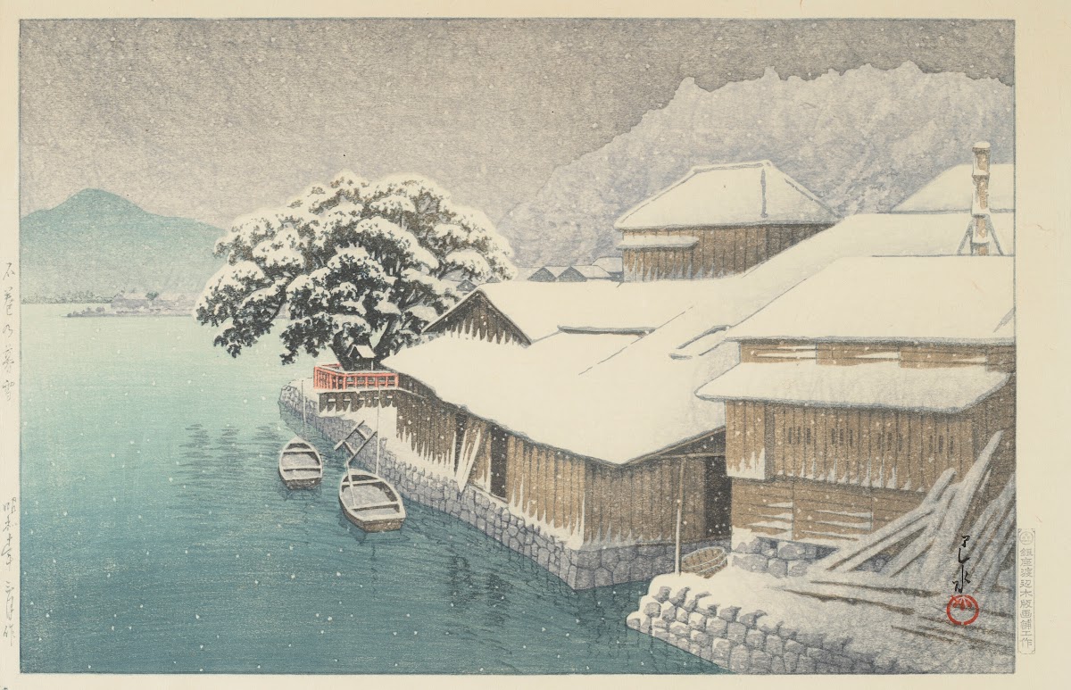 Ishinomaki no bosetsu Evening Snow at Ishinomaki 1935