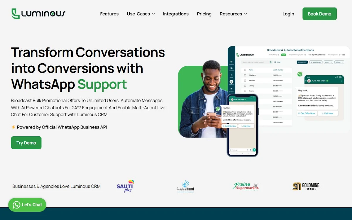 Captura de Luminous CRM