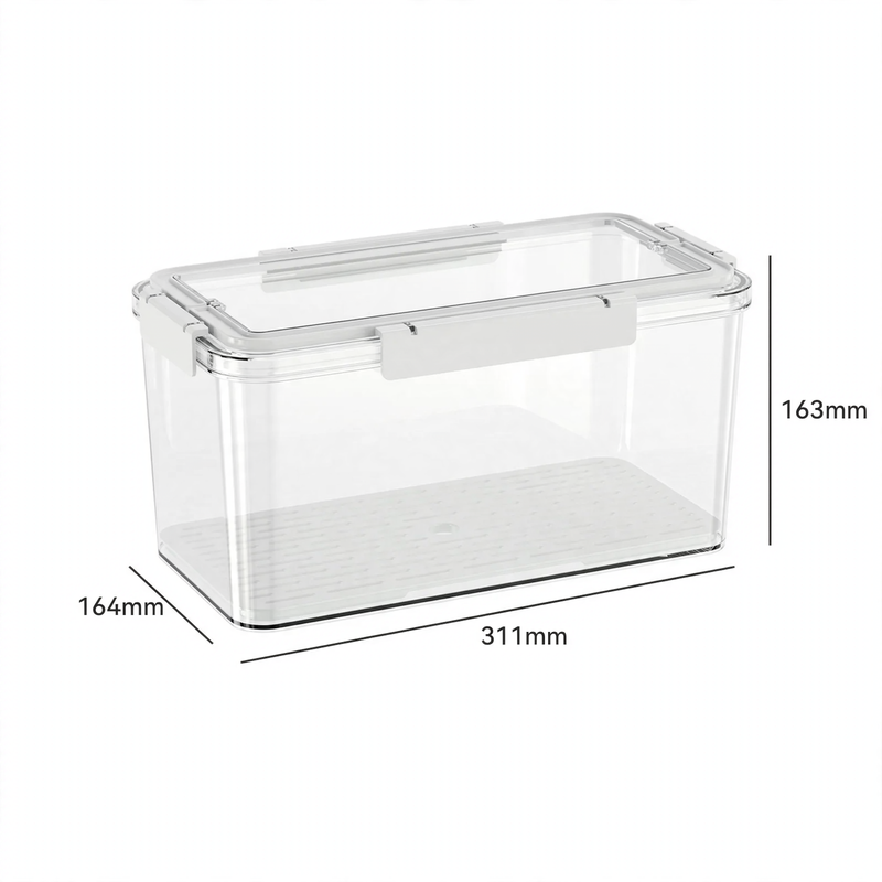 Food storage box made of food-safe PET, 4–5 L