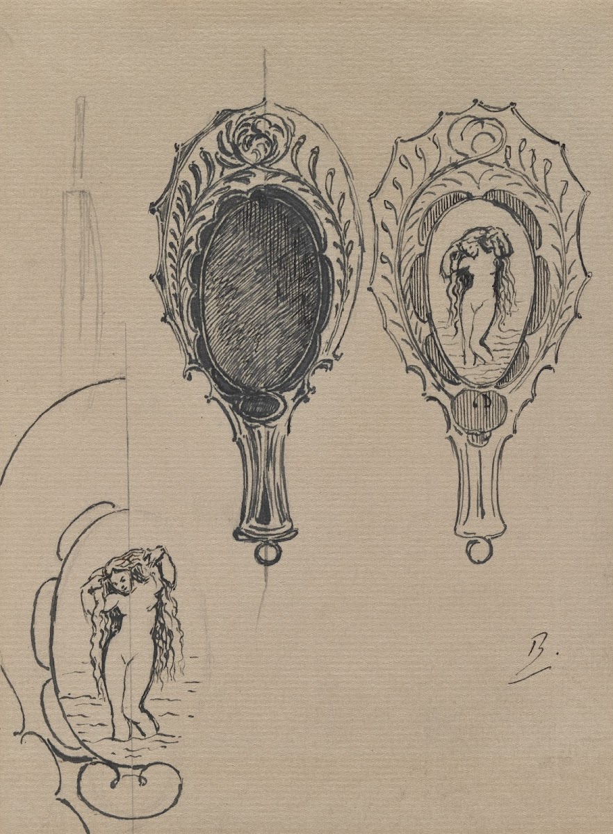 Design for a Hand Mirror c 1900 1902