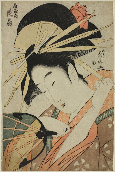 The Courtesan Hanaogi Of The Ogiya C 1798