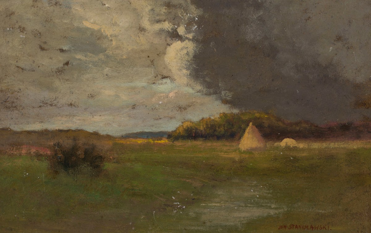 Landscape with a haystack