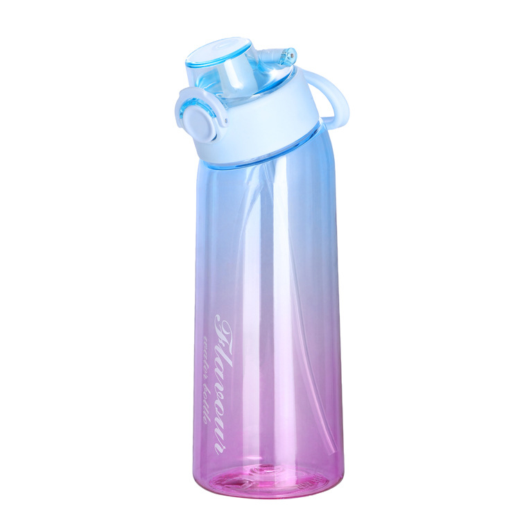 Tritan-Trinkflasche mit Aromaring, 900 ml, mit Strohhalm