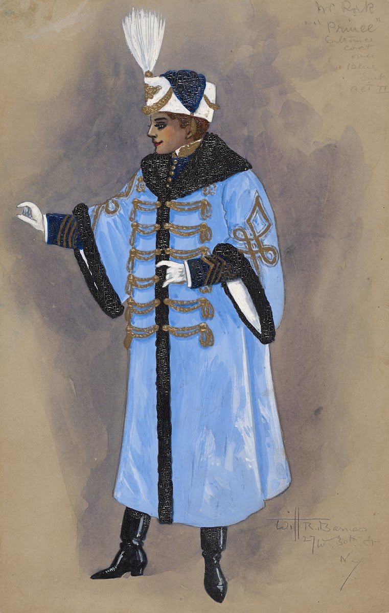 Mr Rork Prince Entrance Coat over Blue Shirt 1910