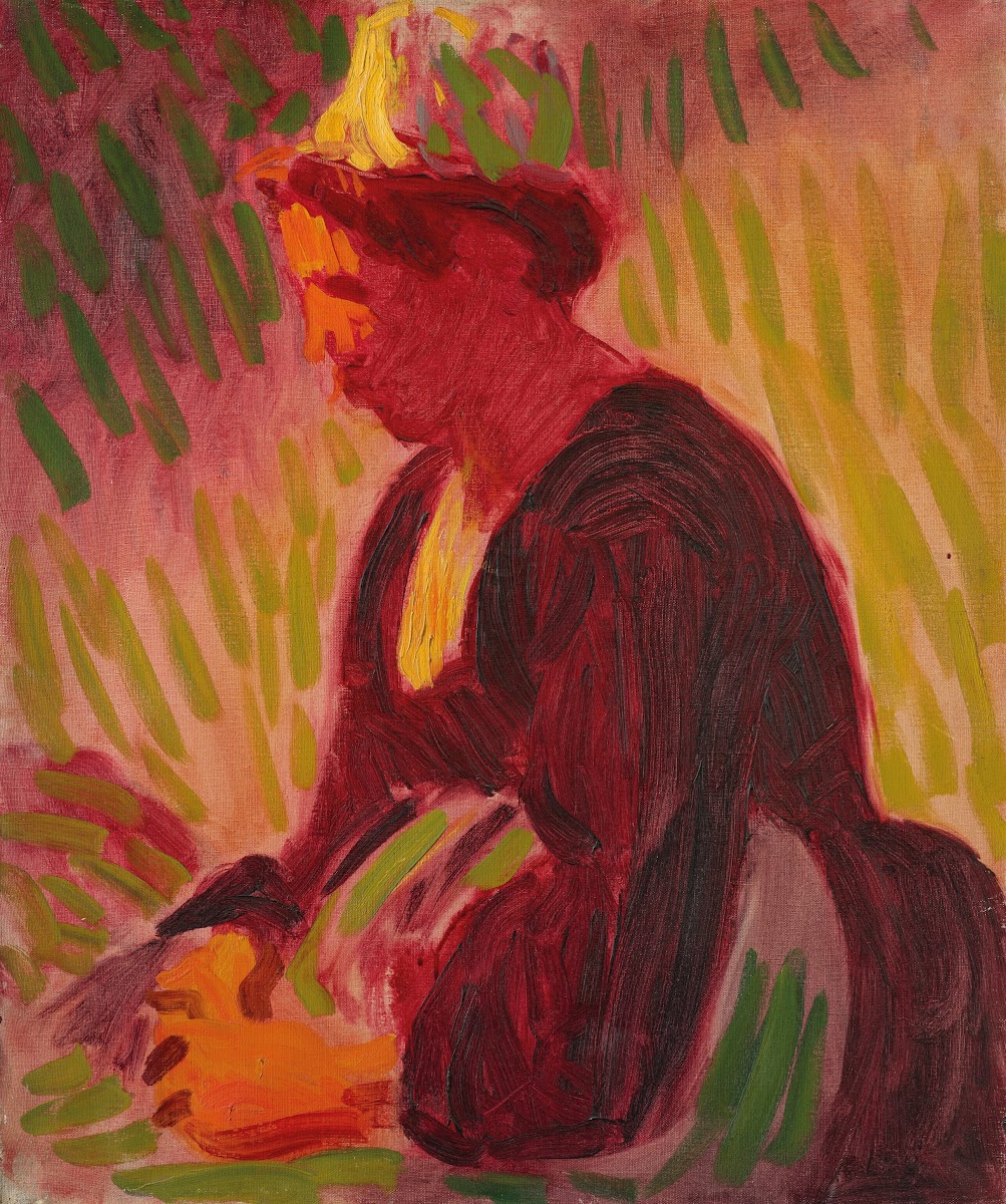 Peasant woman seated outdoors 1897