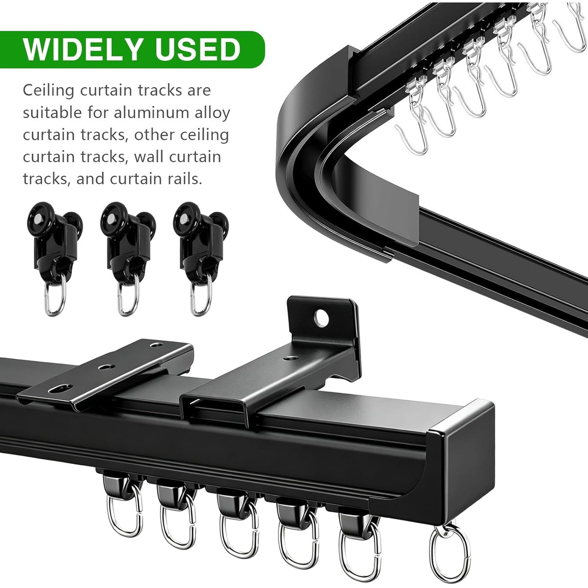Plastic curtain track